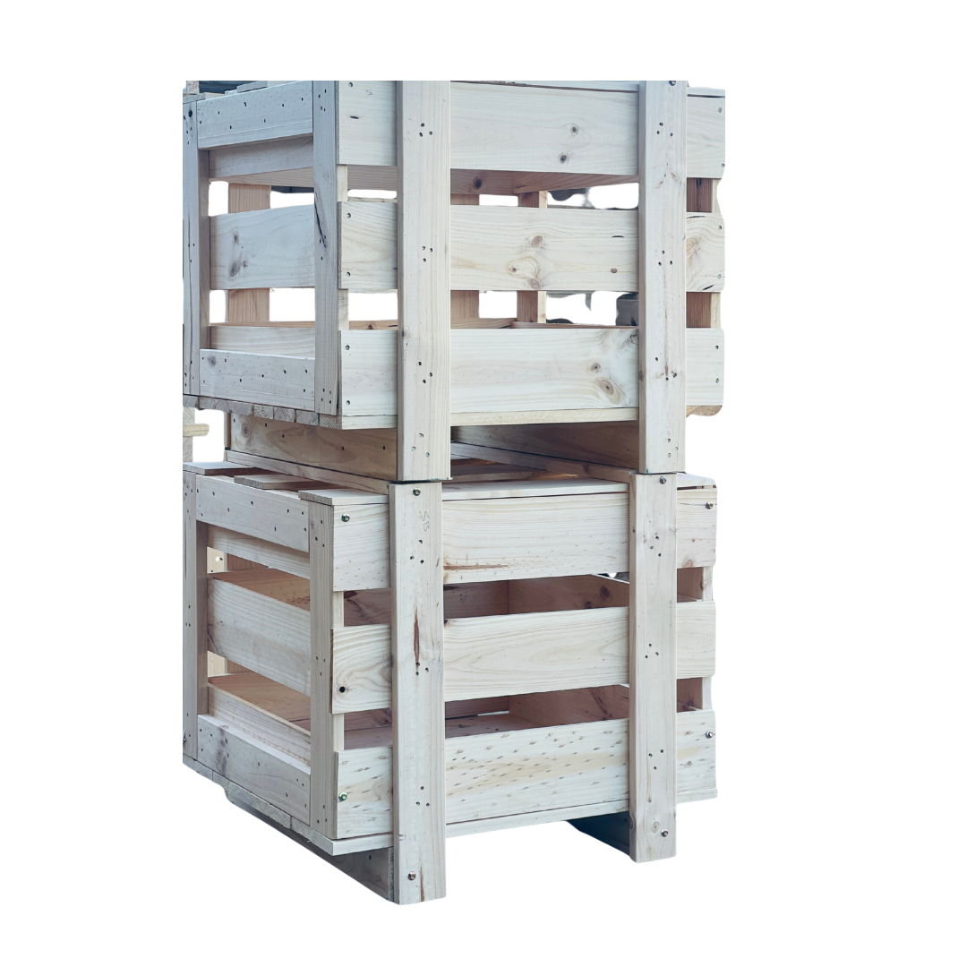 wood crates stacked