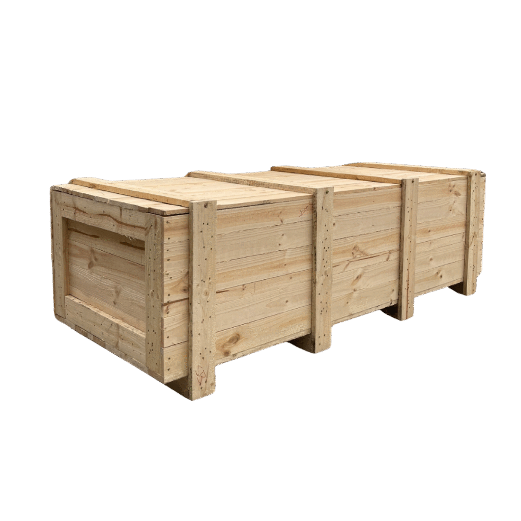 long wooden shipping case