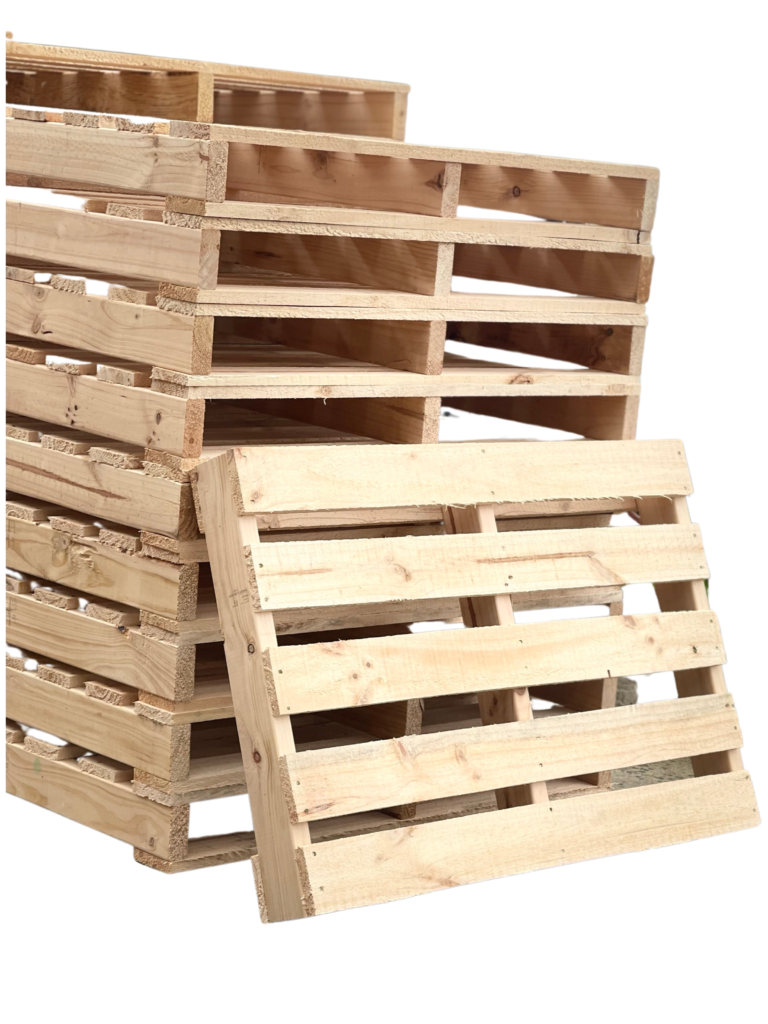 wood pallets stacked