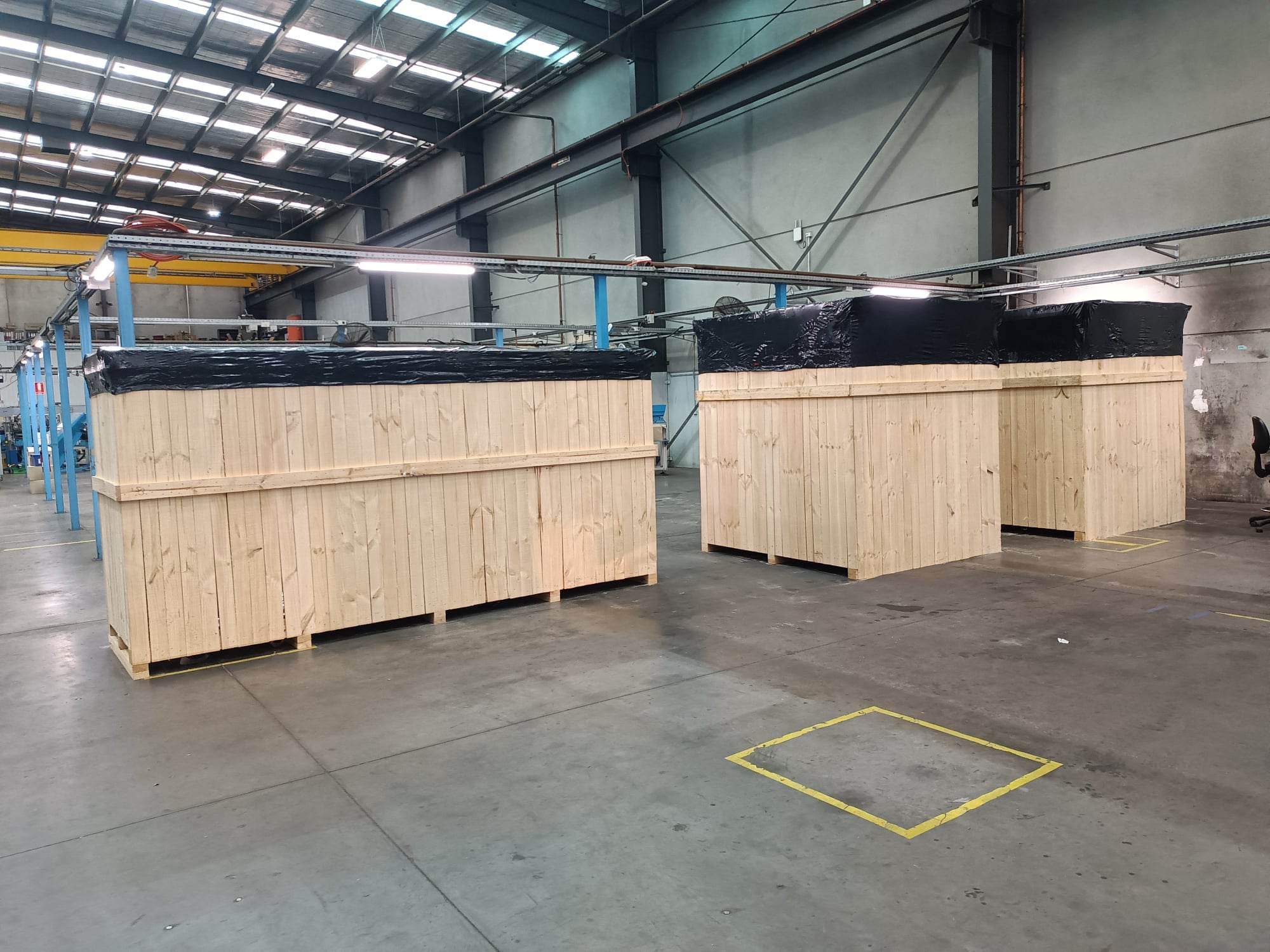 wooden shipping crates