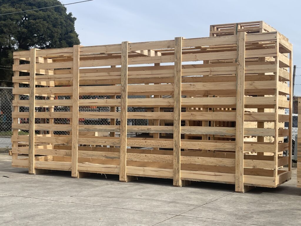 large wooden shipping crate